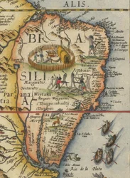 Map of South America, 1593
