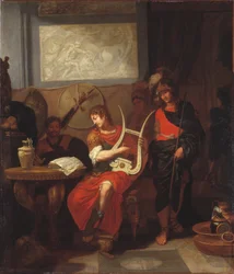 Achilles Playing the Lyre at the Arrival of the Envoys of Agamemnon