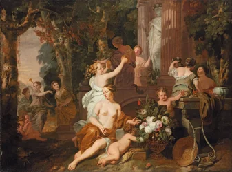 Nymphs and Bacchantes Paying Homage at the Temple of Flora