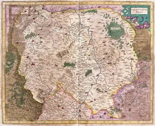 Bavarian Region and the River Danube, Germany (engraving)