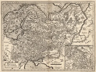 Russia cum Confinijs. Map of Russia, 1587