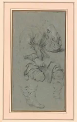 Study of a Seated Man, for a figure in the painting of the Prophet Elisha and the Shunammite Woman on Mount Carmel