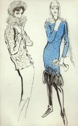 Costume and Dress with Fringes / G. Hartung