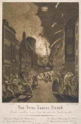 The Fire of the Tower of the Church of Our Lady