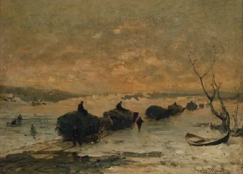 Driving Hay over the Ice, Late Winter