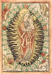 Madonna and Child in a Rosary
