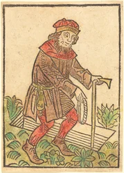 Man Walking Towards a Grave