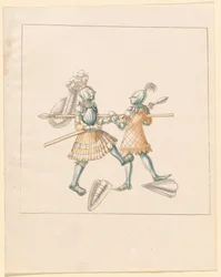 Freydal, The Book of Jousts and Tournament of Emperor Maximilian I: Combats on Foot (Jousts)(Volume III): Plate 151