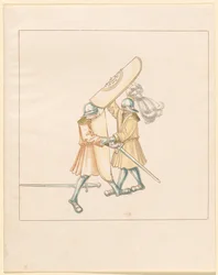 Freydal, The Book of Jousts and Tournament of Emperor Maximilian I: Combats on Foot (Jousts)(Volume III): Plate 156