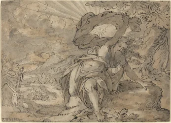Allegorical Female Figure in a Landscape