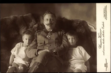 Kaiser Wilhelm II, two eldest sons, Liersch 3686