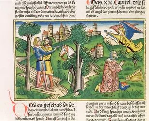 Joab slays Amasa, from the 