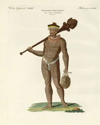 A Nukahiwan with Bat and Calabashes