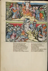 Abimelech Illuminations from Weltchronik Ms 33 fol. 137v