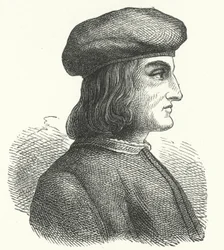 Aldus Manutius, Venetian humanist, scholar, printer and publisher (engraving)
