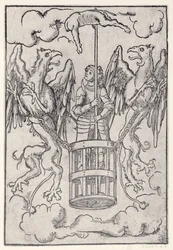 Alexander the Great carried into the air by two griffins, c. 1525