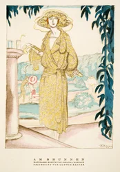 At the Fountain, outfit by Johanna Marbach, from Styl, pub.1922