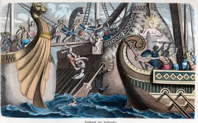 Ancient History. Rome. Boarding in a Naval Battle