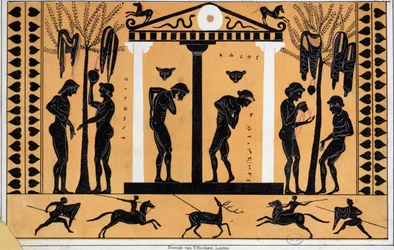 Bathing in Ancient Greece, Copy from a Greek Vase