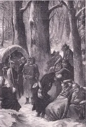 Bivouac in the snow