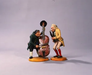 Caricature figurines of musicians, made in Nuremberg, 1836