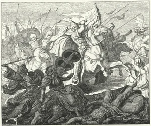 Charles Martel at the Battle of Poitiers, 732