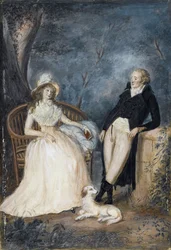 Charlotte von Stein and Johann Wolfgang von Goethe in Conversation