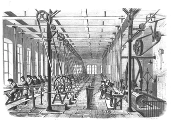 Child workers in the paper factory at Aschaffenburg, Germany