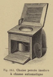 Commode with automatic flush