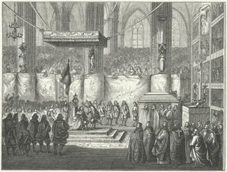 Coronation of Charles X Gustav of Sweden in Uppsala Cathedral