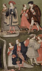 Costumes of Prominent Burghers of Augsburg, Bavaria, in 1520