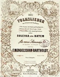 Cover of the Score for Drei Volkslieder by Felix Mendelssohn