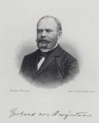 Dagobert von Gerhardt, German Soldier, Poet and Novelist (engraving)