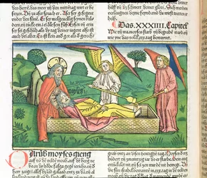 Deuteronomy 34 Death of Moses, from the Nuremberg Bible