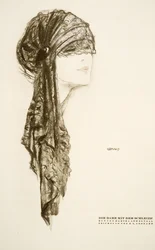 The Lady with the Veil, hat by Martha Lowenthal, from Styl, published 1922