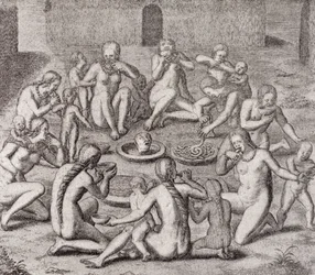 Eating the Flesh of a Prisoner According to the Old Historian, from Gottfried