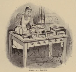 Electric cooking table