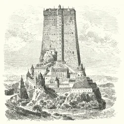 Fleckenstein Castle, Alsace (engraving)