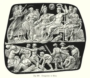 Gemma Augustea, ancient Roman onyx relief cameo engraved gem