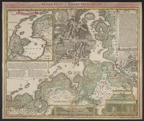 Geographical Presentation of the Wretched Water Flood in Lower Germany, 1717
