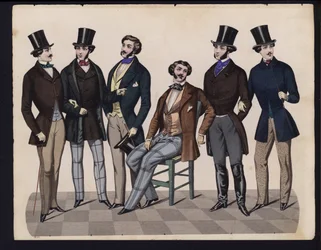 German Fashion Plate, Mid 19th Century