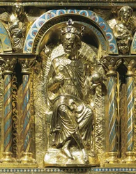 Henry IV, Holy Roman Emperor (1050-1106), detail from the Shrine of Emperor Charlemagne (742-814) 1215