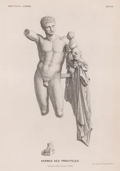 Hermes and the Infant Dionysus, sculpture attributed to Praxiteles excavated at Olympia, Greece