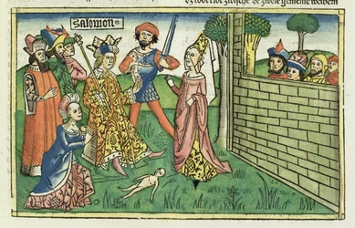 I Kings 3:16-28 Judgement of Solomon, from the Nuremberg Bible