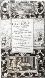 Illustration from Book 9 of Cryptomenysis and Cryptography by Gustavus Selenus (Augustus, Duke of Brunswick), 1624