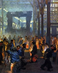 Interior of a Metallurgy Factory in 1908 (after Jugend)