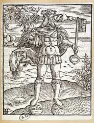 Janus (with a key in one hand and a vine branch in the other) - Germany