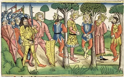 Joshua 10:16-27 The Execution of the Five Kings, from the 