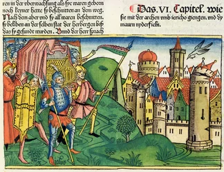 Joshua 6:4-21 The Fall of Jericho, from the Nuremberg Bible