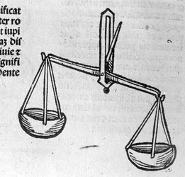 La Libra - in Treatise by Johannes Angeli De Magnisconnectionibue annorum revolutionibus ac eorum pefectionibus. Augsburg, Erhard Ratdolt